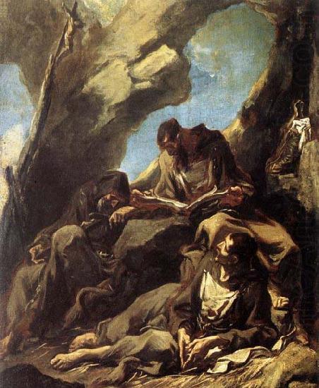 Three Capuchin Friars Meditating in their Hermitage, MAGNASCO, Alessandro